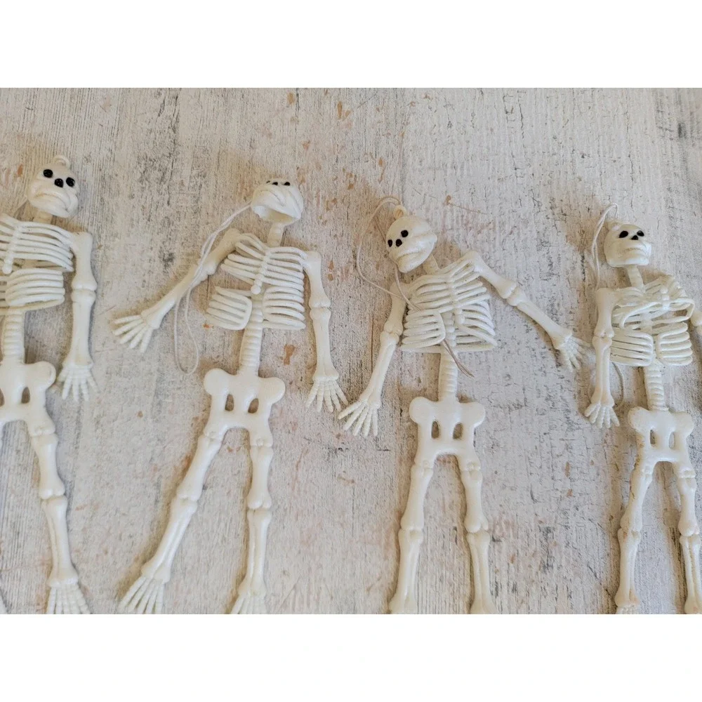 Unique rubber scary vintage skeleton mini Halloween rubber hanging prop